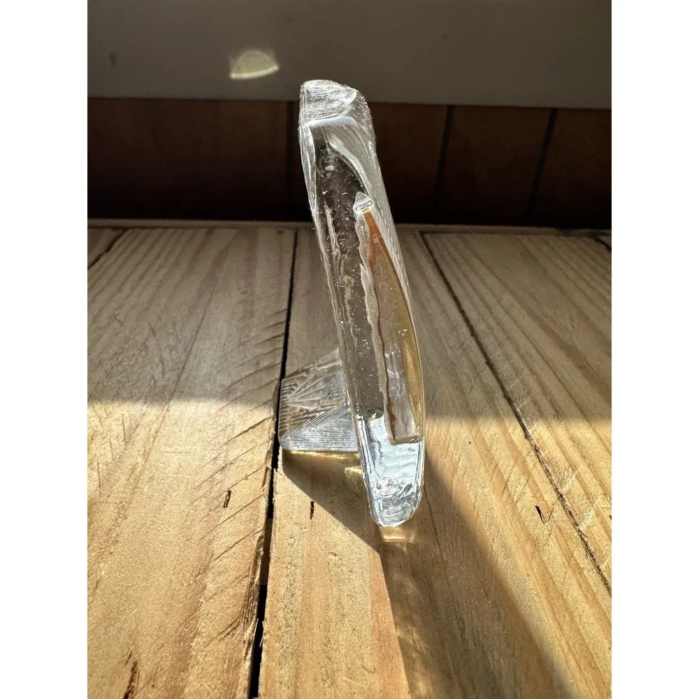 Vintage‎ Heavy Square Carved Glass Picture Frame